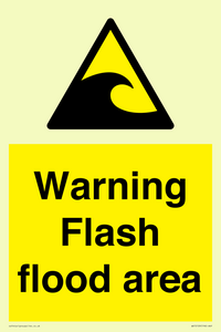 Warning Flash flood area
